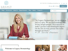 Tablet Screenshot of legacydermatology.com